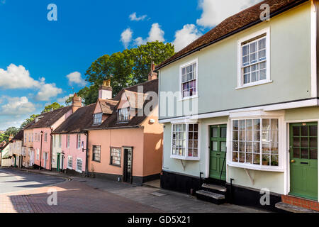 THE DUTCH QUARTER IN COLCHESTER, FULL OF PRETTY STREETS AND HOUSES WHERE THE FLEMISH REFUGEES LIVED FROM 1575 Stock Photo