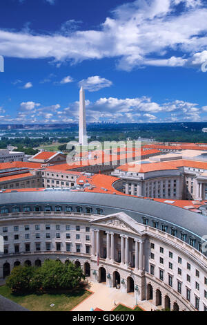 The federal triangle in  Washington DC Stock Photo