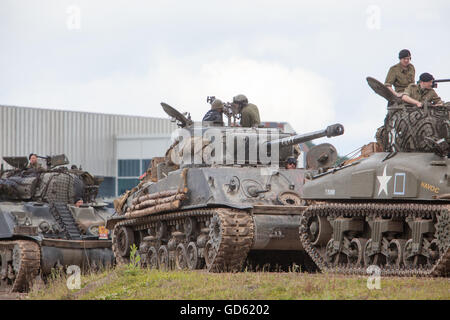 FURY Sherman M4 A2 E8 Tank as featured in the movie Fury with Brad Pitt, at Tankfest 2016 Stock Photo