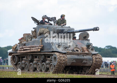 FURY Sherman M4 A2 E8 Tank as featured in the movie Fury with Brad Pitt, at Tankfest 2016 Stock Photo