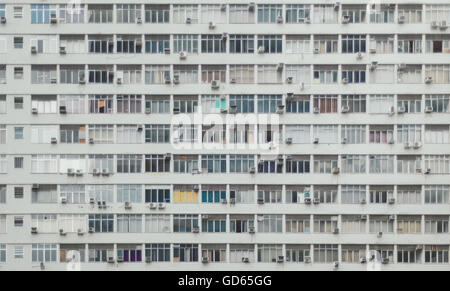 Multiple closed windows on a large building Stock Photo