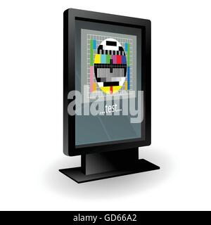 lcd tv with test vector illustration part two Stock Vector