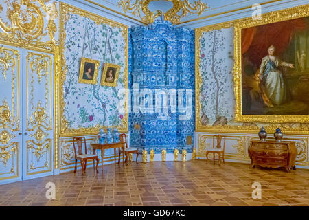 The Chinese Drawing Room Catherine Palace Pushkin St Petersburg Russia Stock Photo