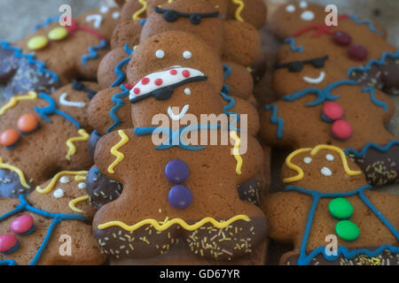 A selection of gingerbread men and women Stock Photo