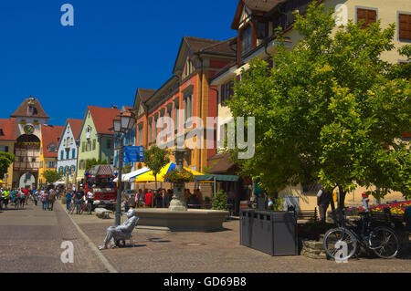 Meersburg, Old town, Lake Constance, Bodensee, Baden-Wuerttemberg, Germany, Europe Stock Photo