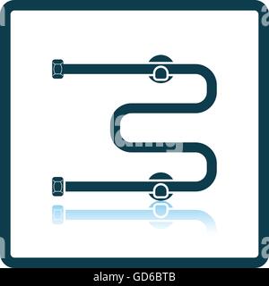 Towel dryer icon. Shadow reflection design. Vector illustration. Stock Vector