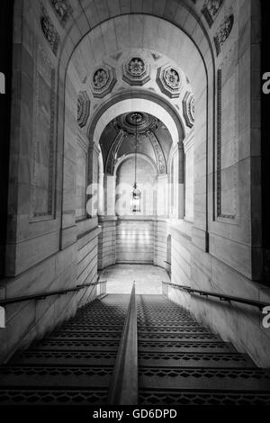 The New York Public Library (NYPL) is a public library system in New York City. Stock Photo