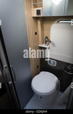 Small Sink Toilet WC in Modern Camper Van Stock Photo - Alamy