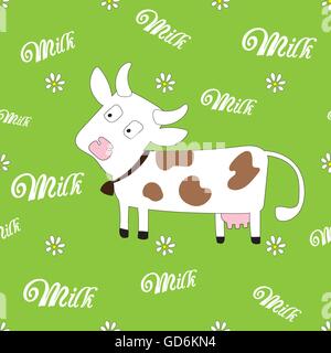 seamless cow pattern vector illustration Stock Vector
