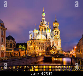 Cathedral of Savior on Spilled Blood in St Petersburg, Russia. Stock Photo