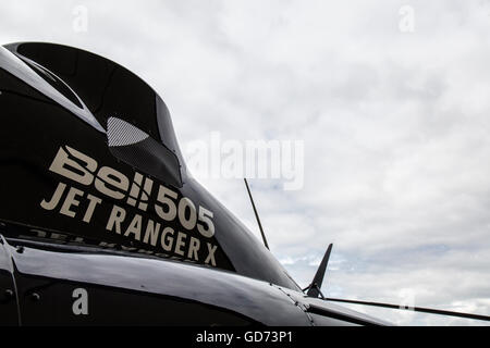 Details of a Bell 505 Jet Ranger X helicopter. Stock Photo