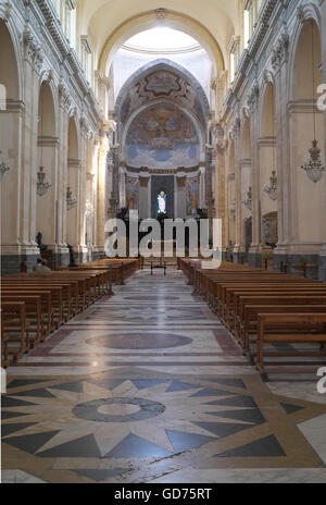 Interior, Catania Cathedral, Cattedrale di Sant'Agata, Catania, Province of Catania, Sicily, Italy Stock Photo