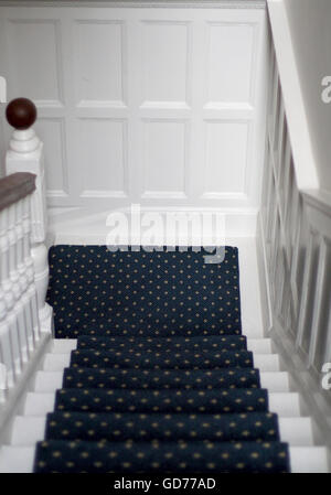 An english old style staircase Stock Photo