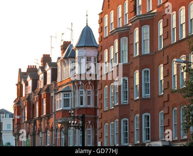 London traditional red brick buildings Stock Photo