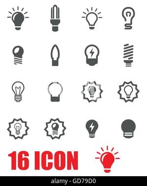 Vector icon concept of grey light bulb idea with red sales bar chart ...