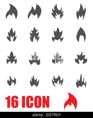 Vector grey file icon set Stock Vector