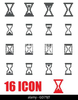 Vector grey hourglass icon set Stock Vector