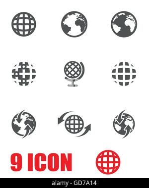 Vector grey globe icon set Stock Vector Image & Art - Alamy