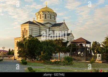 St. Vladimirs cathedral in Chersonesus near Sevastopol, Crimea Stock Photo