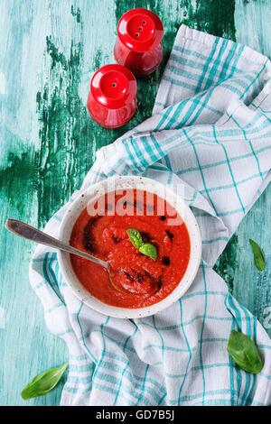 Tomato gazpacho soup Stock Photo