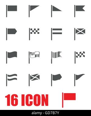 Flag icon set isolated on white background. Vector illustration. Eps 10 ...