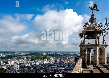 Bourges European capital of culture 2028, view from the cathedral Saint Etienne, Cher, Unesco World Heritage Site, Centre-Val de Loire, France, Europe Stock Photo