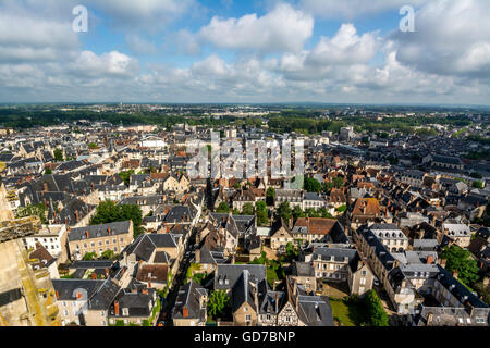 Bourges European capital of culture 2028, view from the cathedral Saint Etienne, Cher, Unesco World Heritage Site, Centre-Val de Loire, France, Europe Stock Photo