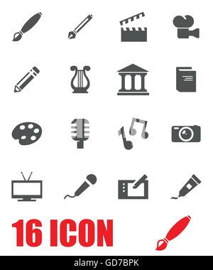 Paint tools icon set grey vector Stock Vector Image & Art - Alamy