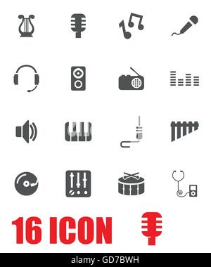 Musical instruments icons set grey vector Stock Vector Image & Art - Alamy