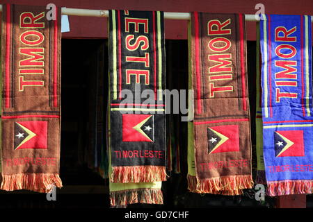 timor souveniers at the Market in the city of Dili in the east of East Timor in southeastasia. Stock Photo