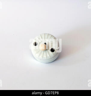 Old porcelain switch, isolated on white background Stock Photo