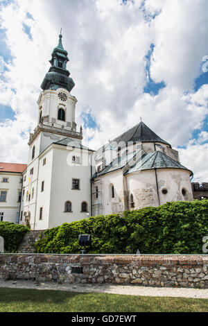 Ancient castle in Nitra, Slovak republic. Cultural heritage. Architectural theme. Place for worship. Vertical composition. Stock Photo