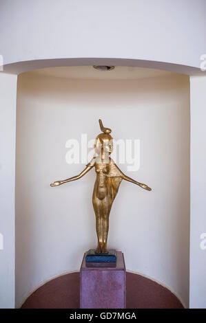Egyptian statue of the woman gold Stock Photo