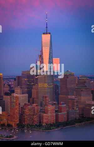 Battery Park is a 25-acre (10 ha) public park located at the southern tip of Manhattan Island in New York City Stock Photo