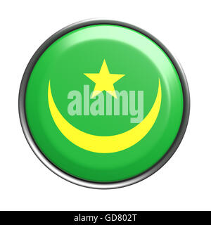 3D Flag of Mauritania on circle Stock Photo - Alamy