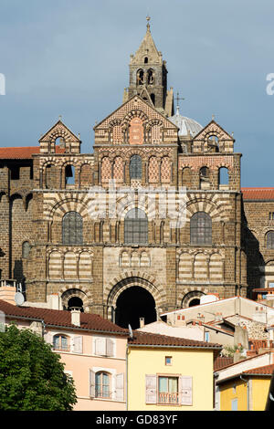 Europe, France, Haute Loire, Le Puy en Velay, Notre Dame cathedral Stock Photo