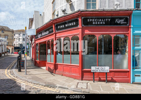 Kipps Alehouse Wine Bar Craft Beers Folkestone Kent Stock Photo