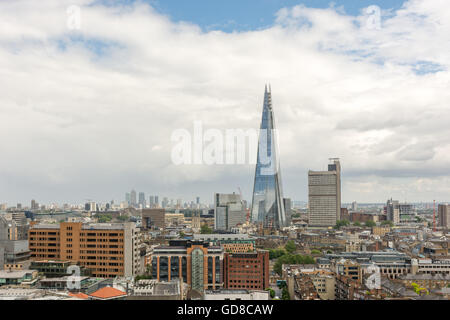 London skyline from the viewing platform on level 10 of the Tate Modern Switch extension opened in June 2016. Stock Photo