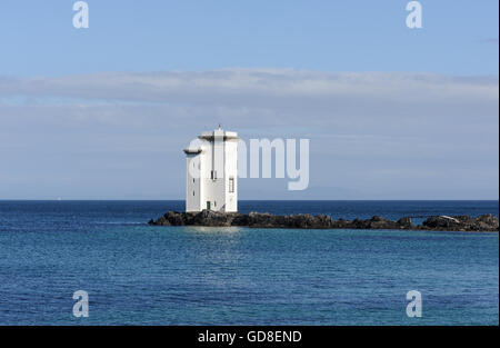 The lighthouse at Carraig Fhada, Port Ellen, Isle of Islay, Scotland ...