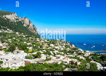 The island of Capri in the Tyrrhenian sea, Italy Stock Photo