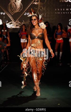 Las Vegas, NV, USA. 12th July, 2016. Andrea Salcido of New Orleans, Louisiana wearing a VooDoo inspired costume in attendance for Hooters 20th Annual International Swimsuit Pageant Preview, Rain Nightclub at Palms Casino Resort, Las Vegas, NV July 12, 2016. © James Atoa/Everett Collection/Alamy Live News Stock Photo