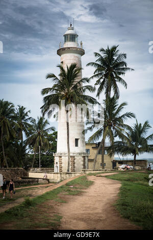 View of Galle Lighthouse, Sri Lanka after the rain, Stock Photo