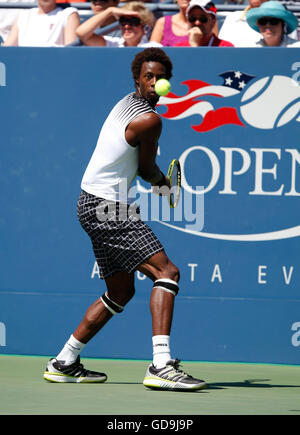 Gael Monfils, French tennis player, US Open 2010, ITF Grand Slam Tennis Tournament, USTA Billie Jean King National Tennis Center Stock Photo