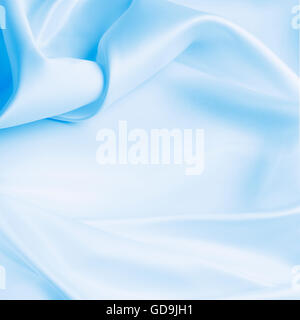 Closeup of lines in blue fabric Stock Photo