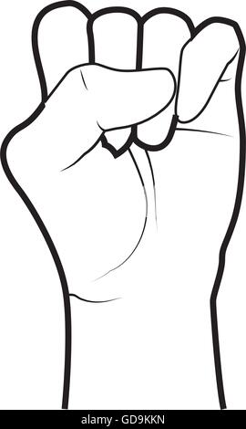 Hand symbolizing gesture, isolated flat icon. Stock Vector