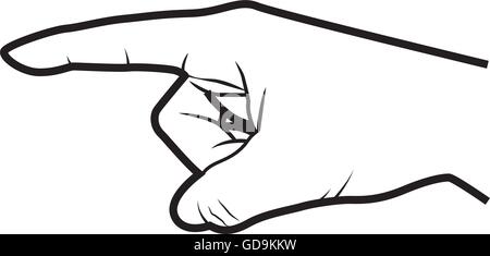 Hand symbolizing gesture, isolated flat icon. Stock Vector