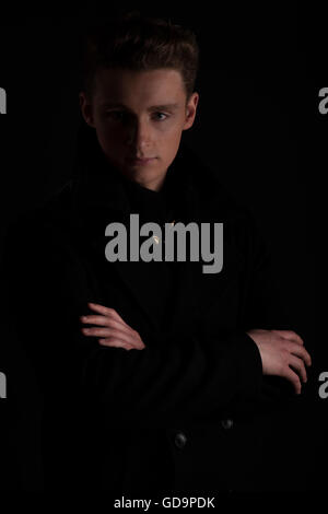 dramatic portrait of the young man Stock Photo