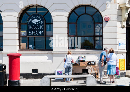 The Old Bank bookshop in Margate is in the former premises of the now closed Midland Bank. Stock Photo