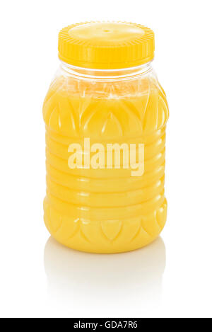 Jar of Pure Indian Ghee Isolated on White Background