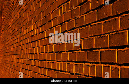 The orange brick texture can be used as a background Stock Photo